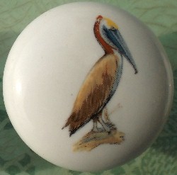 CERAMIC CABINET KNOB PELICAN