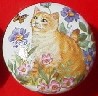 CERAMIC CABINET KNOB CAT CATS KITTEN TABBY CALICO 