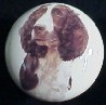 ceramic cabinet knob springer spaniel