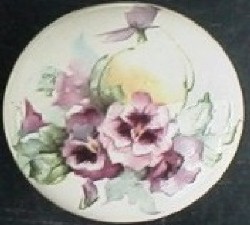 CERAMIC CABINET KNOB  PANSY  MAORGAN