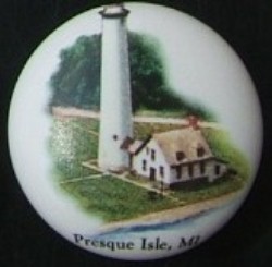 Lighthouse Cabinet Knob Presque Isle MI