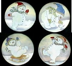Cabinet Knobs 4 Snowmen