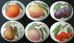 Cabinet knobs w/6 Fruit