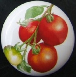 CERAMIC CABINET KNOB KNOBS vegetables VEGATABLES TOMATO